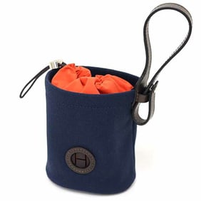 Hermes HERMES Dog Treat Pouch DOG Coated Canvas B Stamp (Made in 2023) Navy Orange