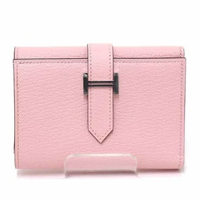 Hermes HERMES Bearn Combination Trifold Wallet Chevre K Stamp (Made in 2025) Rose Darling Unused