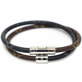 Louis Vuitton Keep It Bracelet Monogram Eclipse Macassar Brown Black S