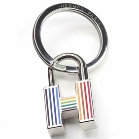 Hermes HERMES Keychain Quiz Rainbow Cadena Padlock Key Ring H077309FP02 Multicolor