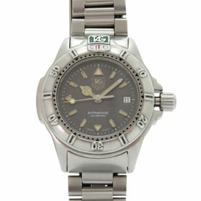 TAG Heuer Professional 200m WF1411-0 Stainless Steel Grey Quartz Watch 0555TAG HEUER