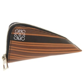 Like new Loewe calf leather brown coin purse wallet 0551 LOEWE