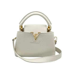 Louis Vuitton Capucines Mini 2-Way Shoulder Bag M24733 in White Leather for Women