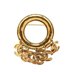 Vintage Chanel Coco Mark Brooch, Gold Plated, Women's, CHANEL