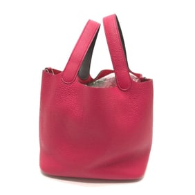 HERMES Picotin Lock MM 22 Tote Bag, Togo, Women's, Pink