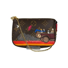 Louis Vuitton Mini Pouch Accessoires 2015 M41655 Monogram Canvas Women's