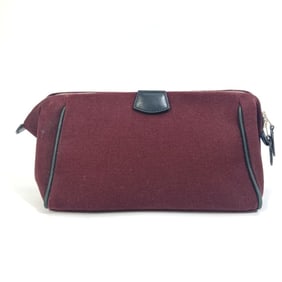 HERMES Hermes Bag Pouch Clutch Canvas Women's Bordeaux