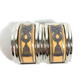 HERMES Hermes enamel earrings in metal, silver for women