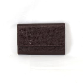 LOUIS VUITTON Louis Vuitton Multicle 6 Key Case Taiga Brown Women's