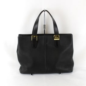 BURBERRY Nova Check Handbag Leather Black Women's