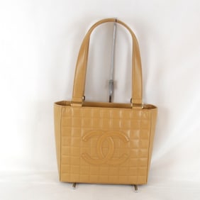 CHANEL Chocolate Bar Handbag, Easy to Match, Leather, Brown, Women's