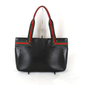 GUCCI Sherry Line 73983 002214 Plate Handbag in Black Leather for Women