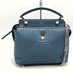 FENDI 8BN299.com Handbag/Shoulder Bag, 2-Way, Blue Leather, Women's