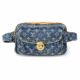 Louis Vuitton Monogram Denim Bum Bag Waist Pouch/Body Bag, Blue, M95347, Gold Hardware