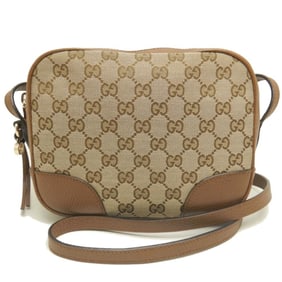 GUCCI Shoulder Bag 449413 GG Canvas Beige Brown Outlet 253011