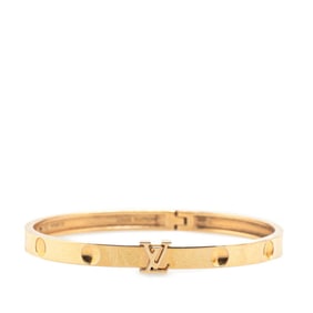 Louis Vuitton Empreinte LV Bangle Bracelet #16 Q95635 18KYG Yellow Gold Women's LOUIS VUITTON