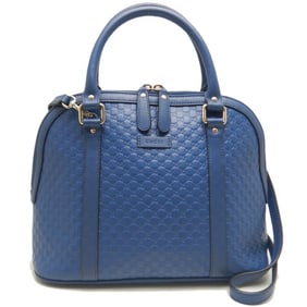 GUCCI 449663 Handbag Micro Guccissima Leather Blue Outlet 253004