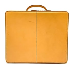 HERMES Air Light MM Briefcase Handbag Leather Men's Natural Beige