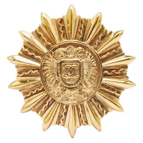 Vintage Chanel Coco Mark Brooch, Gold Plated, Women's, CHANEL