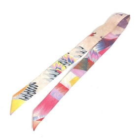 HERMES ALLOVER MARBLE SILK Twilly Doll Scarf, Silk, Women's, Multicolor