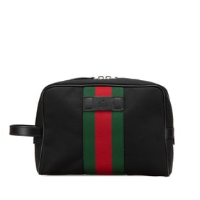 Gucci Sherry Line Clutch Bag/Second Bag 630916 Black Nylon Leather Men's GUCCI