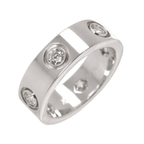 Cartier Love #45 Ring, Full Diamond, 18K White Gold, 750