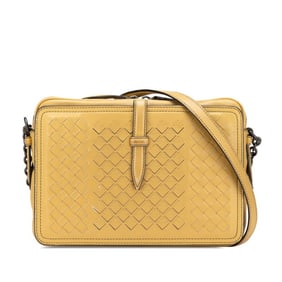 Bottega Veneta Intrecciato One-Shoulder Bag in Yellow Leather for Women