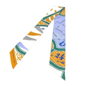 HERMES Bandeau Scarf Twilly Silk Muffler Women's Multicolor