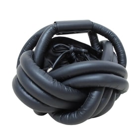 ISSEY MIYAKE Faux Leather Twisted Bread Handbag IM41AG201 Black Women's