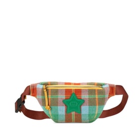 Gucci Children's Check Star Waist Bag 502095 in Green Multicolor Canvas and Leather for Women