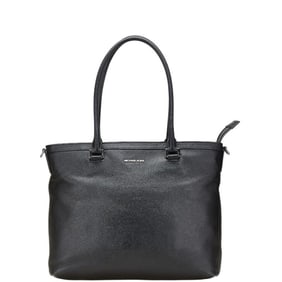 Michael Kors tote bag, business black leather, men's.
