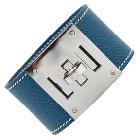Hermes Hermès Kelly Dog Bangle in Blue Couchbel Metal for Men