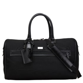 Gucci Boston Bag/Shoulder Bag 2WAY 114674 Black Canvas Leather Women's GUCCI