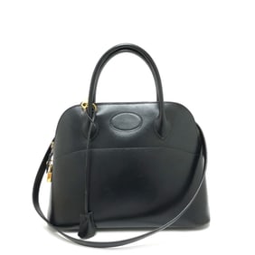 HERMES Bolide 31 2-Way Bag Shoulder Handbag Box Calf Leather Women's Black