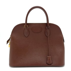 HERMES Bolide 35 2-Way Handbag in Brown Leather for Women