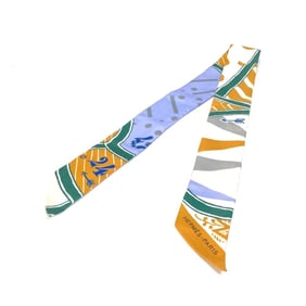 HERMES Bandeau Scarf Twilly Silk Muffler Women's Multicolor