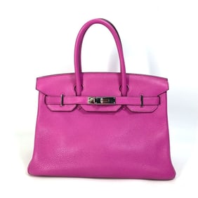 HERMES Birkin 30 Tote Bag, Handbag, Taurillon Clemence Leather, Women's, Magnolia Pink