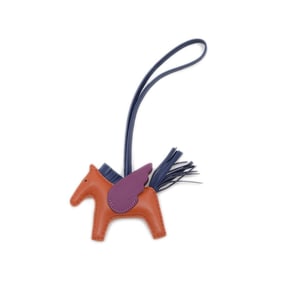 Hermes Hermès Rodeo Pegasus PM Bag Charm, Carnelian, Blue Brume, Anemone, U Stamp