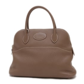 Hermes Hermès Bolide 31 Handbag, Taurillon Etoupe Leather, Silver Hardware, A Stamp