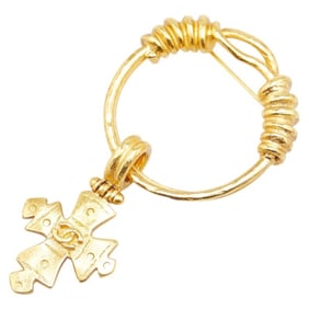 Vintage Chanel Coco Mark Cross Brooch, Gold Plated, Women's