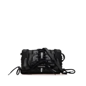 Balenciaga Sneakerhead Mini Shoulder Bag with Phone Holder, Black Nylon and Leather, 661727, Men's