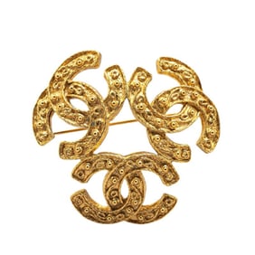Vintage Chanel Coco Mark Brooch, Gold Plated, Women's, CHANEL