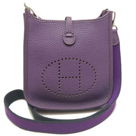 HERMES Evelyn TPM Shoulder Bag in Taurillon Clemence Anemone 252997