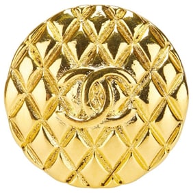 Vintage Chanel Coco Mark Brooch Corsage Gold Plated Women's CHANEL