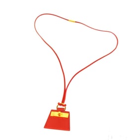 HERMES Mon Petit Kelly PM Necklace in Swift Cuivre Brown, Women's, Like New