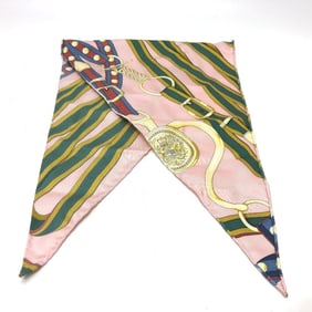 HERMES Pointe Scarf, Silk, Women's, Pink