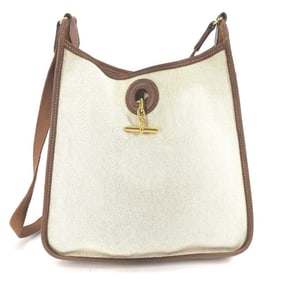 HERMES Vespa PM Chaine d'Ancre Shoulder Bag in Toile Officier Leather, Beige