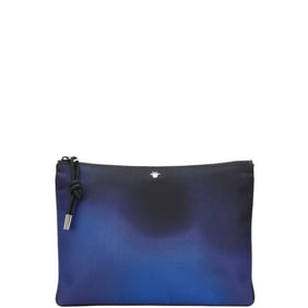 Christian Dior Dior HOMME Bee Gradient Clutch Bag/Second Bag in Blue and Black Nylon for Men