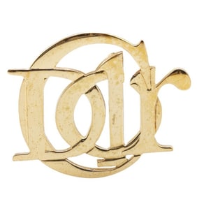 Christian Dior Dior logo brooch, gold plated, for women.