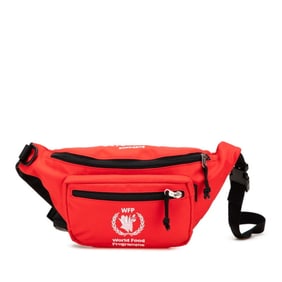 Balenciaga World Food Programme (WFP) Body Bag/Waist Bag 539522 Red/Black Nylon Men's BALENCIAGA